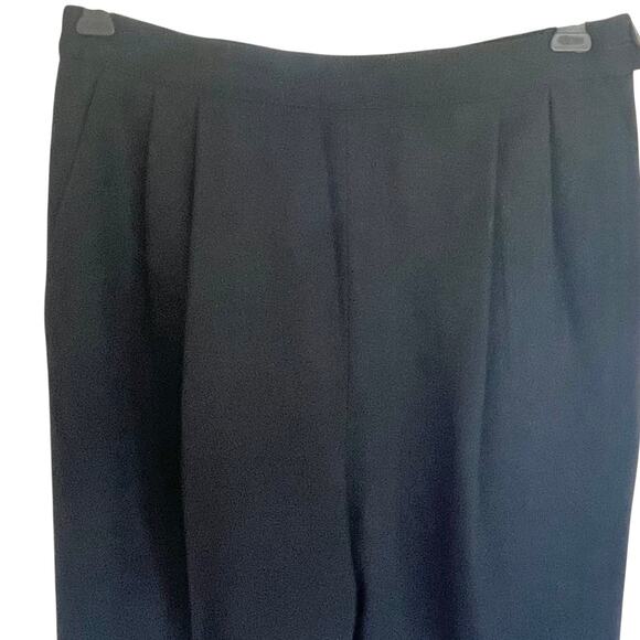 Talbots Black 100% Wool Dress Pants Sz 12p VTG Pleated Front Career Office - Picture 7 of 9